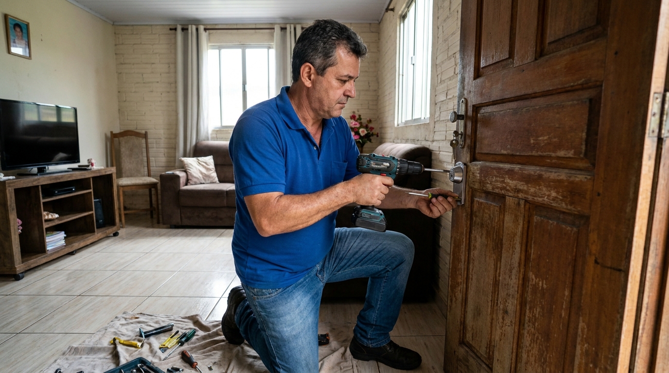Serviço de Instalação de Fechadura Residencial no Setor Santo André, Aparecida de Goiânia‑GO